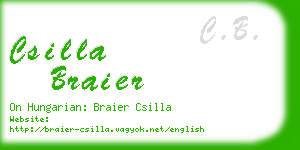 csilla braier business card